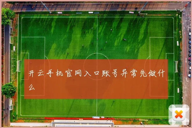 开云手机官网入口账号异常先做什么